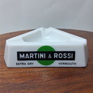 Martini & Rossi Extra Dry Vermouth Triangle Ashtray Vintage Opalex France